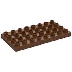 LEGO part 10199 DUPLO PLATE 4X8 in Reddish Brown