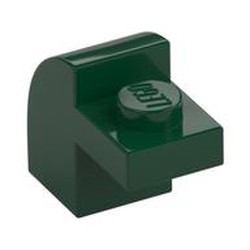 LEGO part  BRICK 1X1X1 1/3, W/ ARCH in Earth Green/ Dark Green