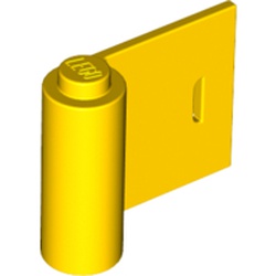 LEGO part 10092263 RIGHT DOOR W/KNOB HINGE 1X3X2 in Bright Yellow/ Yellow