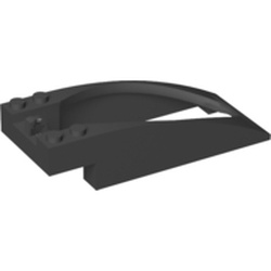 Windscreen 10 x 4 x 2 Curved with Bubble Cutout and Single Hinge Finger