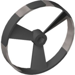 Large Figure Spinner / Propeller without Code, Marbled Pearl Light Gray Pattern (Rhotuka)