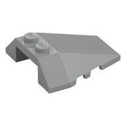 LEGO part  ROOF TILE 4X2/18° W/COR. in Medium Stone Grey/ Light Bluish Gray