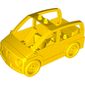 Duplo Car with 2 Studs on Roof, Dark Bluish Gray Base with 'Post' Print