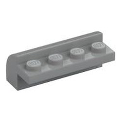 LEGO part  BRICK W. BOW 4X1X1 1/3 in Medium Stone Grey/ Light Bluish Gray