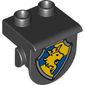 Duplo Plate 1 x 2 with Overhang, with Lion and Crown on Yellow and Blue Shield Print