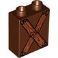 Duplo Brick 1 x 2 x 2 with Nailed Crossed Wooden Boards Print