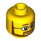 Minifig Head, Neat Brown Beard with White Pupils and Glasses Print
