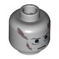Minifig Head Darth Vader, Scars Gray Left & Right, Gray Eyebrows Print