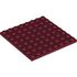 41539 PLATE 8X8 in Dark Red