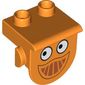 Duplo Plate 1 x 2 with Overhang with Eyes and Smile Print (Dizzy)