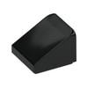Black Brick Sloped 30° 1 x 1 x 2/3 (Cheese Slope)