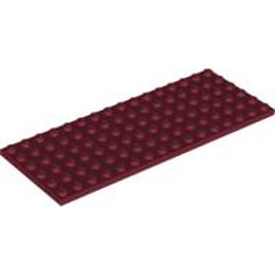 LEGO part PLATE 6X16 in Dark Red