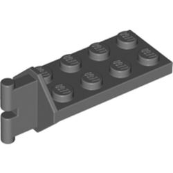 LEGO part 10003639 PLATE 2X4 CROSS COUPLING in Dark Stone Grey / Dark Bluish Gray