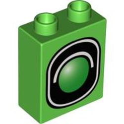 Duplo Brick 1 x 2 x 2 with Traffic Signal Single Print