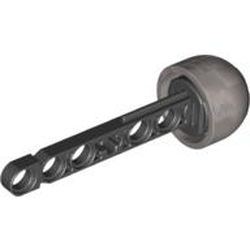 Projectile, Technic Competition Arrow, Liftarm Shaft with Solid Flat Silver Rubber End