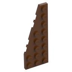 LEGO part 50305 LEFT PLATE 3X8 W/ANGLE in Reddish Brown