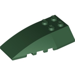 LEGO part 43712 Wedge Curved 6 x 4 Triple in Earth Green/ Dark Green