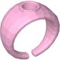 Clikits Ring, Wide Band with Hole in Top, Pearlescent Light Pink Surface Pattern