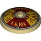 Dish 4 x 4 Inverted [Radar] with Viking Shield Dark Red / Yellow Rune Print