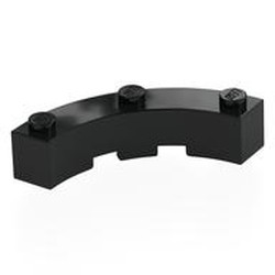 Brick Round Corner 4 x 4 Macaroni Wide with 3 Studs