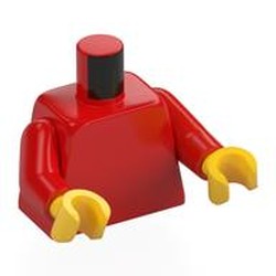Torso with White '10' on Back Print (Bobby Charlton), Red Arms, Yellow Hands