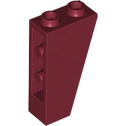 LEGO part ROOF TILE 1X2X3/74 INV. in Dark Red