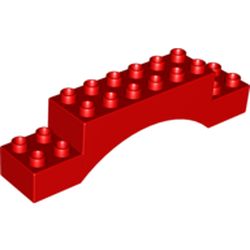 LEGO part 10051704 BRICK 2X10X2 ARCH in Bright Red/ Red