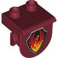 Duplo Plate 1 x 2 with Overhang, with Phoenix on Black Shield Print