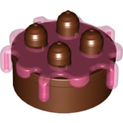 Duplo Food Cake with Trans Dark Pink Frosting