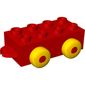 Quatro Car Base 2 x 4 with Hitches and 4 Yellow Wheels
