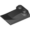 Black Wedge Curved 2 x 3 x 2/3 Two Studs, Wing End