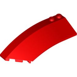 LEGO part 41750 LEFT SHELL 3X8X2 W/BOW/ANGLE in Bright Red/ Red