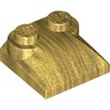 Pearl Gold Brick Curved 2 x 2 x 2/3 Two Studs and Curved Slope End