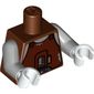 Torso Brown Vest with Control Panel Print (Dengar), Light Bluish Gray Arms, White Hands