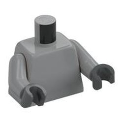 Torso, Light Bluish Gray Arms, Dark Bluish Gray Hands [Plain]