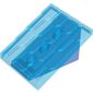 Duplo Roofpie﻿ce Slope 30 4 x 4 Shingle﻿d with a Medium Blue Base﻿﻿