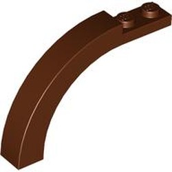 LEGO part  BRICK 1X1X3 1/3, W/ ARCH in Reddish Brown