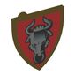 Shield Triangular with Dark Red and Silver & Black Adric Bull Print