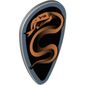 Shield Ovoid with Black and Copper Karzon Snake Print