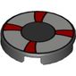 Tile Round 2 x 2 with Life Preserver / Life Belt Print
