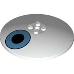 Dish 8 x 8 Inverted [Radar] with Medium Blue Circle with Black Center Print