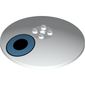 Dish 8 x 8 Inverted [Radar] with Medium Blue Circle with Black Center Print