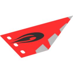 Flag with Fire Nation Red Print