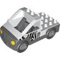 Duplo Truck Pickup Flatbed with Dark Bluish Gray Base with Zebra Stripes Print