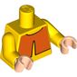 Torso with Orange Overshirt Print, Yellow Arms, Light Nougat Hands