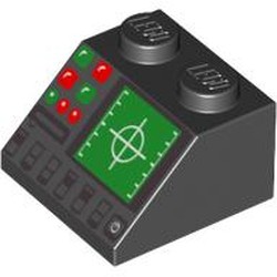 Slope 45° 2 x 2 with Green Radar, Green/Red Buttons and Disk Slot Print