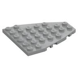 LEGO part  STEM PLATE 7X6 W/COR. in Medium Stone Grey/ Light Bluish Gray