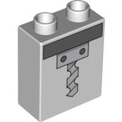 Duplo Brick 1 x 2 x 2 with Drill Print