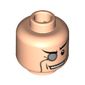 Minifig Head Penguin, Monocle, Slanted Eyebrows, Wide Grin Print [Blocked Open Stud]