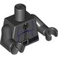 Torso Dark Purple Lines, Ring Zipper Pull, Gray 3-Cord Belt Print, Black Arms and Hands